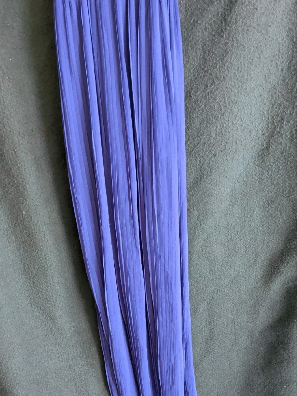 Blue Two-Tone Pleated Maxi Dress